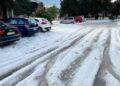 Heavy Hailstorm Hits Wolbrom, Creating a Winter-like Scene