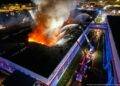 Massive Fire Engulfs Warehouse in Gdańsk Port